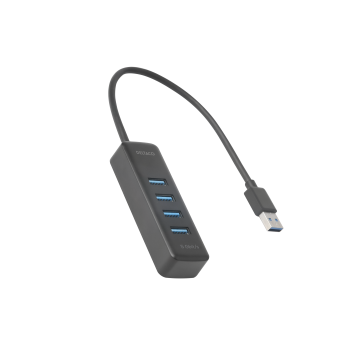 USB-A hub, 5 Gbit/s, 4x USB-A, svart