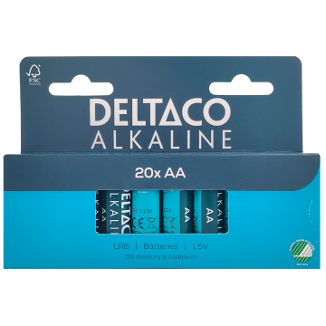 AA alkaline 20-pack