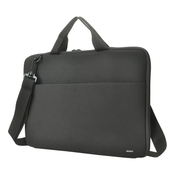 Neoprene Laptop sleeve 13-14" handles, shoulder strap, black