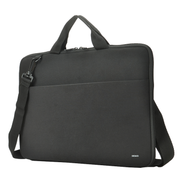 Neoprene Laptop sleeve 15.6-16" handles, shoulder strap, black