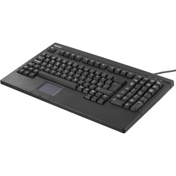 Keyboard with built-in touchpad, 105 keys, Nordic layout, USB, black