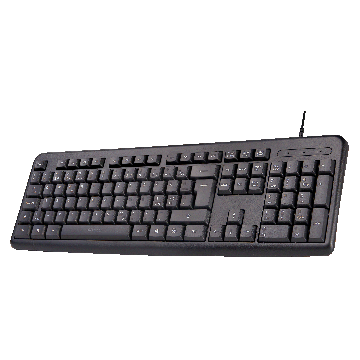 Tastatur, USB, nordisk layout, svart