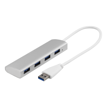 USB-A-hub med 4 x-porter, grå